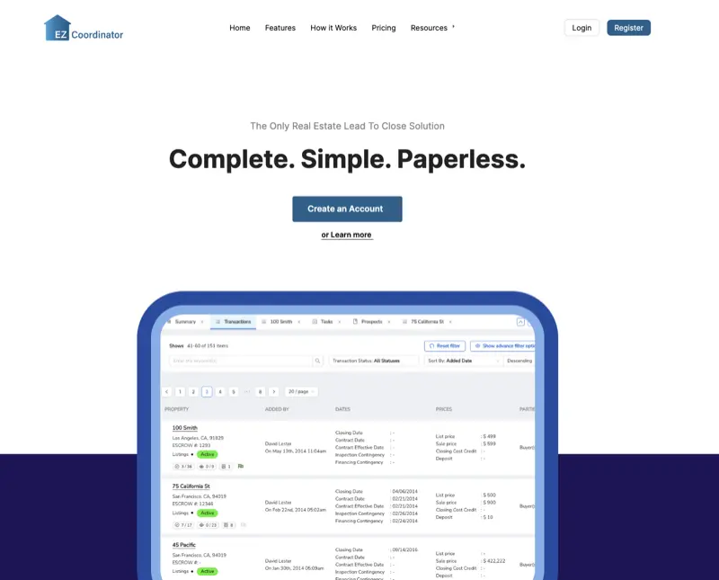 EZCoordinator Real Estate Transaction Management